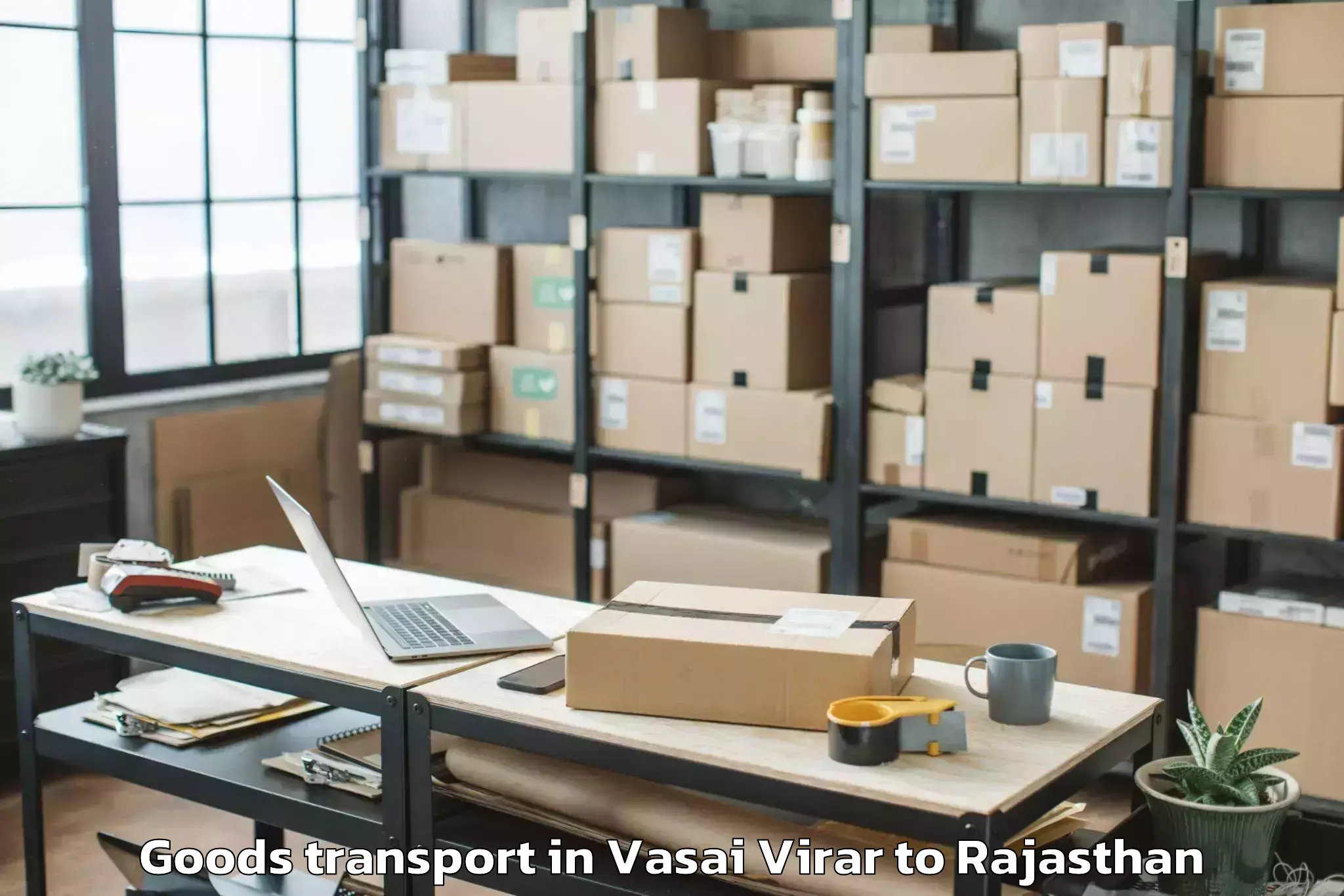 Book Your Vasai Virar to Udaipur Airport Udr Goods Transport Today